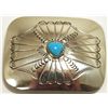 Navajo Turquoise Sterling Silver Buckle - Joann Silver