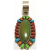 Old Pawn Navajo Multi-Stone Sterling Silver Pendant - Kirk Smith