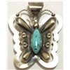 Navajo Turquoise Sterling Silver Butterfly Pendant & Pin - Tim Yazzie