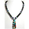 Santo Domingo Multi-Stone & Black Jet Beads Necklace - Delbert & Torevia Crespin
