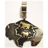 Navajo 12k Gold Fill over Sterling Silver Buffalo Pendant - Tommy Singer
