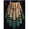 Image 2 : Santo Domingo Turquoise, Black Jet & Shell Heishi Necklace - Delbert & Torevia Crespin