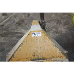 YELLOW MOBILE PALLET JACK