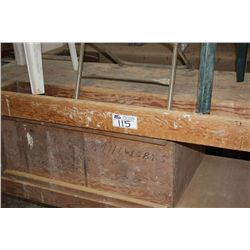 WORK BENCHES, CHAIRS, SHELVING AND CONTENTS