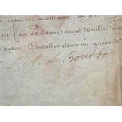 BOURBON, Louis-Alexandre de.- Nomination d'un interprète en langue anglaise pour le commerce au sièg