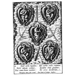 WIERIX, Jérôme.- L' Adoration de l'Enfant-Jésus. Titre et 8 (sur 9 ?) eaux-fortes, 98 x 65 mm, sur p