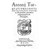 Image 1 : TORQUATUS, Antonius.- Prognosticon de eversione Europae, & alia quaedam, quorum catalogum sequens do