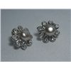 Image 1 : PURPLE PEARL FLOWER CZ EARRINGS;