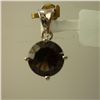 8.00 CTW SMOKEY TOPAZ PENDANT .925 STERLING SILVER