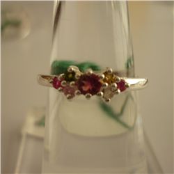 9.8 ctw.SEMIPRECIOUS RING .925 STERLING SILVER