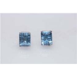 21.30 CTW BLUE TOPAZ EARRING .925 STERLING SILVER