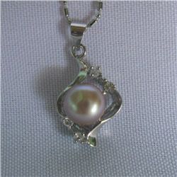 CLASSIC LAVENDER PEARL CZ NECKLACE; AUTHENTIC PHILIPPIN