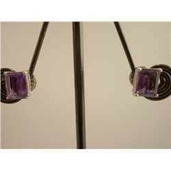 26.25 CTW AMETHYST AND MOONSTONE EARRING .925 STERLING