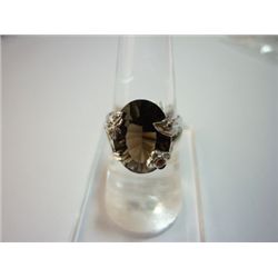 NATURAL 29.00 CTW SEMI PRECIOUS RING .925 STERLING SILV