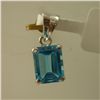 9.50 CTW BLUE TOPAZ PENDANT .925 STERLING SILVER