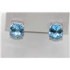 Image 1 : 23.05 CTW BLUE TOPAZ EARINGS .925 STERLING SILVER