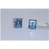 Image 1 : 24.35 CTW BLUE TOPAZ EARINGS .925 STERLING SILVER