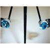Image 1 : 16.50 CTW BLUE TOPAZ EARRING .925 STERLING SILVER