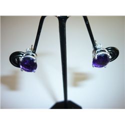 16.00 CTW AMETHYST EARRING .925 STERLING SILVER