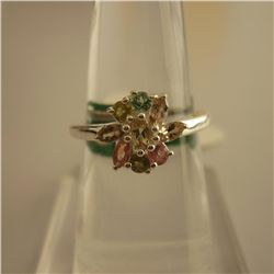 22.00 ctw,SEMIPRECIOUS RING .925 STERLING SILVER