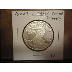 1/2 TROY OUNCE SILVER ROUND (WLH)