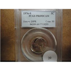 1976-S JEFFERSON NICKEL PCGS PR69 DCAM