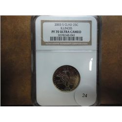 2003-S ILLINOIS QUARTER NGC PF70 ULTRA CAMEO