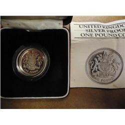 1983 UNITED KINGDOM SILVER PF 1 POUND COIN