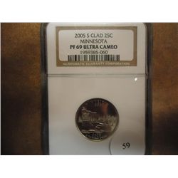 2005-S MINNESOTA QUARTER NGC PPF69 ULTRA CAMEO