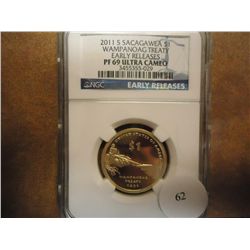 2011-S SACAGAWEA DOLLAR NGC PF69 ULTRA CAMEO