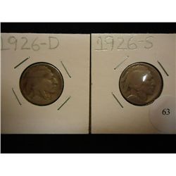 1926-D & S BUFFALO NICKELS