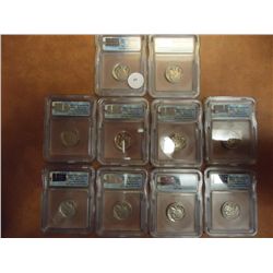 10 ASSORTED ICG BUFFALO NICKEL SLABS