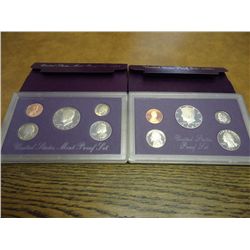 1987 & 89 US PROOF SETS (WITH BOXES)