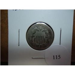 1869 SHIELD NICKEL