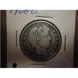 1908-O BARBER HALF DOLLAR FINE