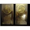 Image 1 : (2) 1/2 POUND COPPER BARS (LIBERTY & MORGAN)