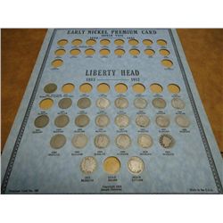 VINTAGE J.OBERWISE COIN BOARD WITH 24 LIBERTY V'S