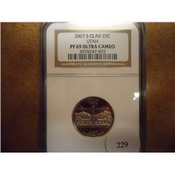 2007-S UTAH QUARTER NGC PF69 ULTRA CAMEO