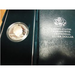 1990-P PROOF EISENHOWER CENTENNIAL SILVER DOLLAR