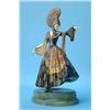 Image 1 : K. Perl, a 1920's polychrome cold painted bronze and ivory figure of a Hellenistic dancing girl,...
