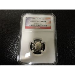 2004-S SILVER DIME NGC PF69 ULTRA CAM