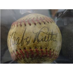 BABE RUTH SIGNED BASEBALL/WITH COA