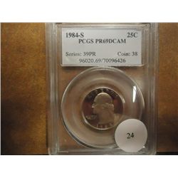 1984-S WASHINGTON QUARTER PCGS PR69 DCAM