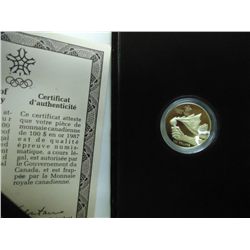 1988 CANADA GOLD $100 CALGARY OLYMPIC PF COIN