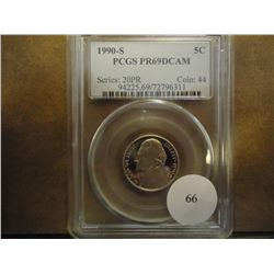 1990-S JEFFERSON NICKEL PCGS PR69 DCAM