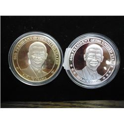 2-BARACK OBAMA PRESIDENT TOKENS