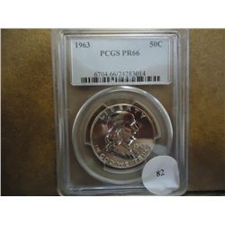 1963 FRANKLIN HALF DOLLAR PCGS PR66