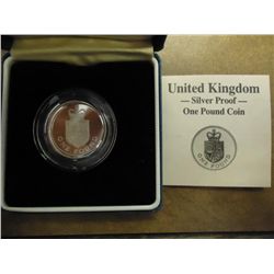 1988 UNITED KINGDOM SILVER PF 1 POUND COIN