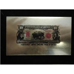 4 OUNCE .999 NICKEL BAR $10 BISON