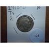 Image 1 : 1913-D TYPE II BUFFALO NICKEL (VERY FINE)